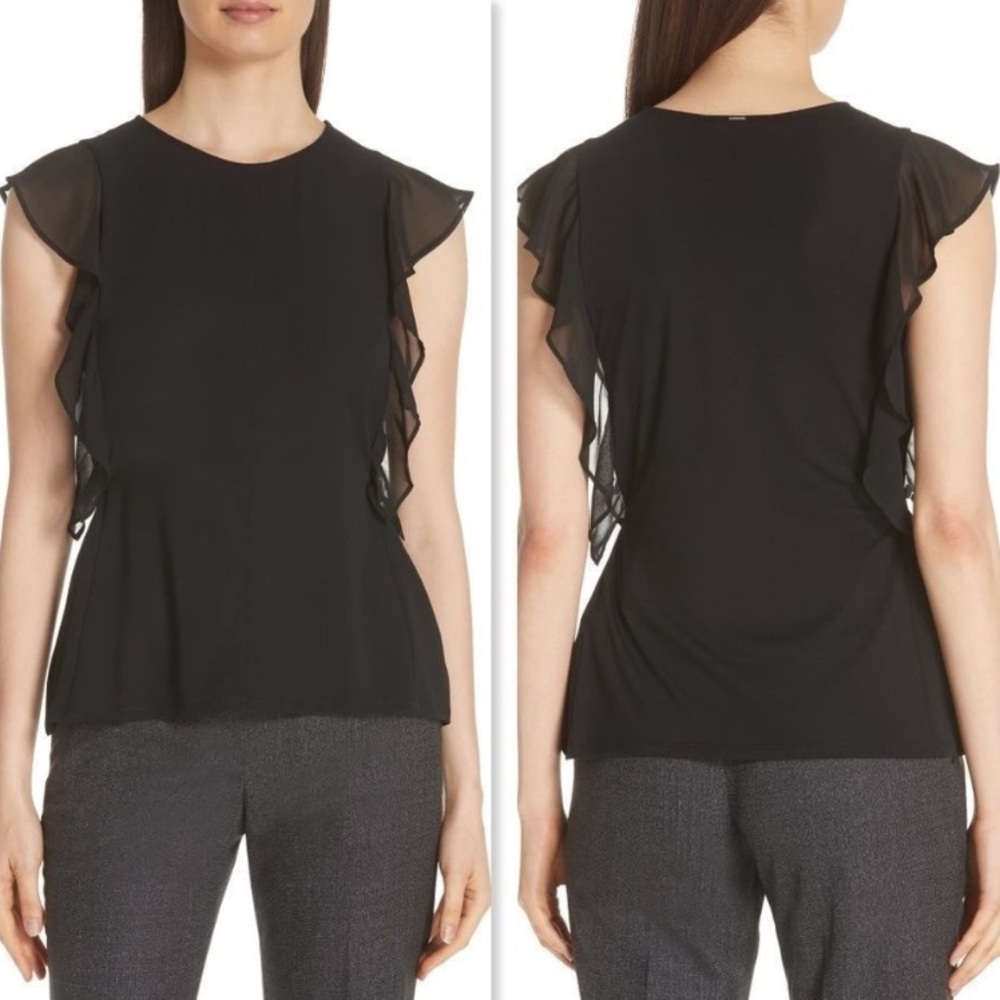 BOSS Hugo Boss Esvea Blouse in Black Size Medium